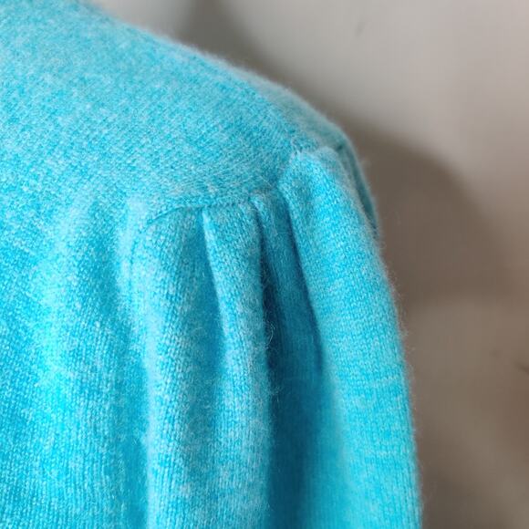 Belford Cashmere Cardigan Pleat Shoulder Vintage Hong Kong - Picture 4 of 8